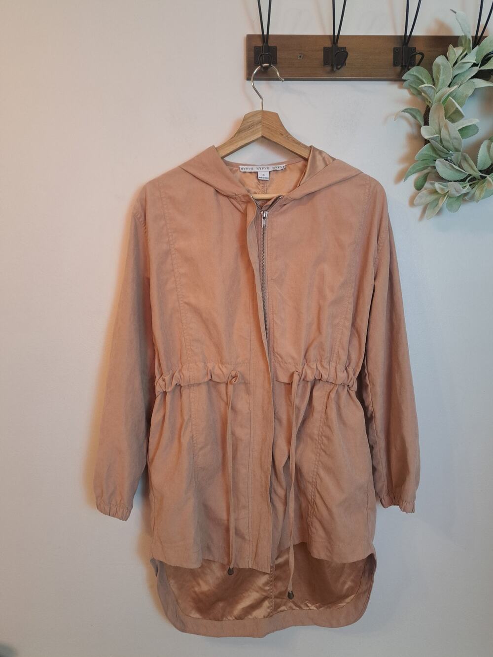 Anthropologie Hyfve Light Weight Jacket Pink Womens Zip Size S